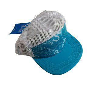 Ultimate Direction The Stoke Trucker Hat Mesh Snapback White Turquoise Blue NWT